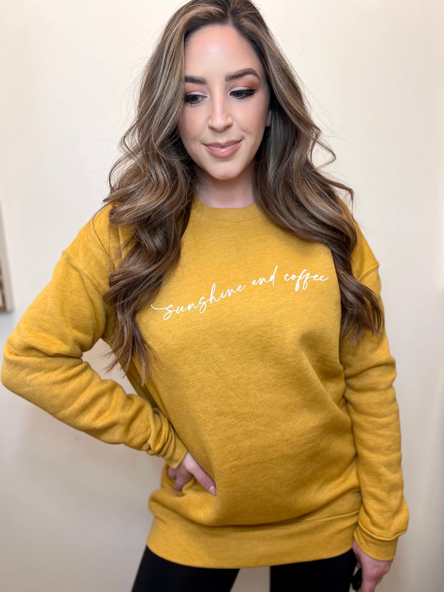 Sunshine and coffee crewneck