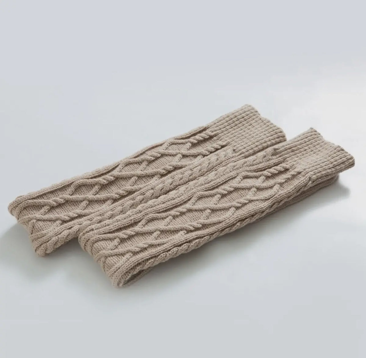 Over the knee cable knit socks