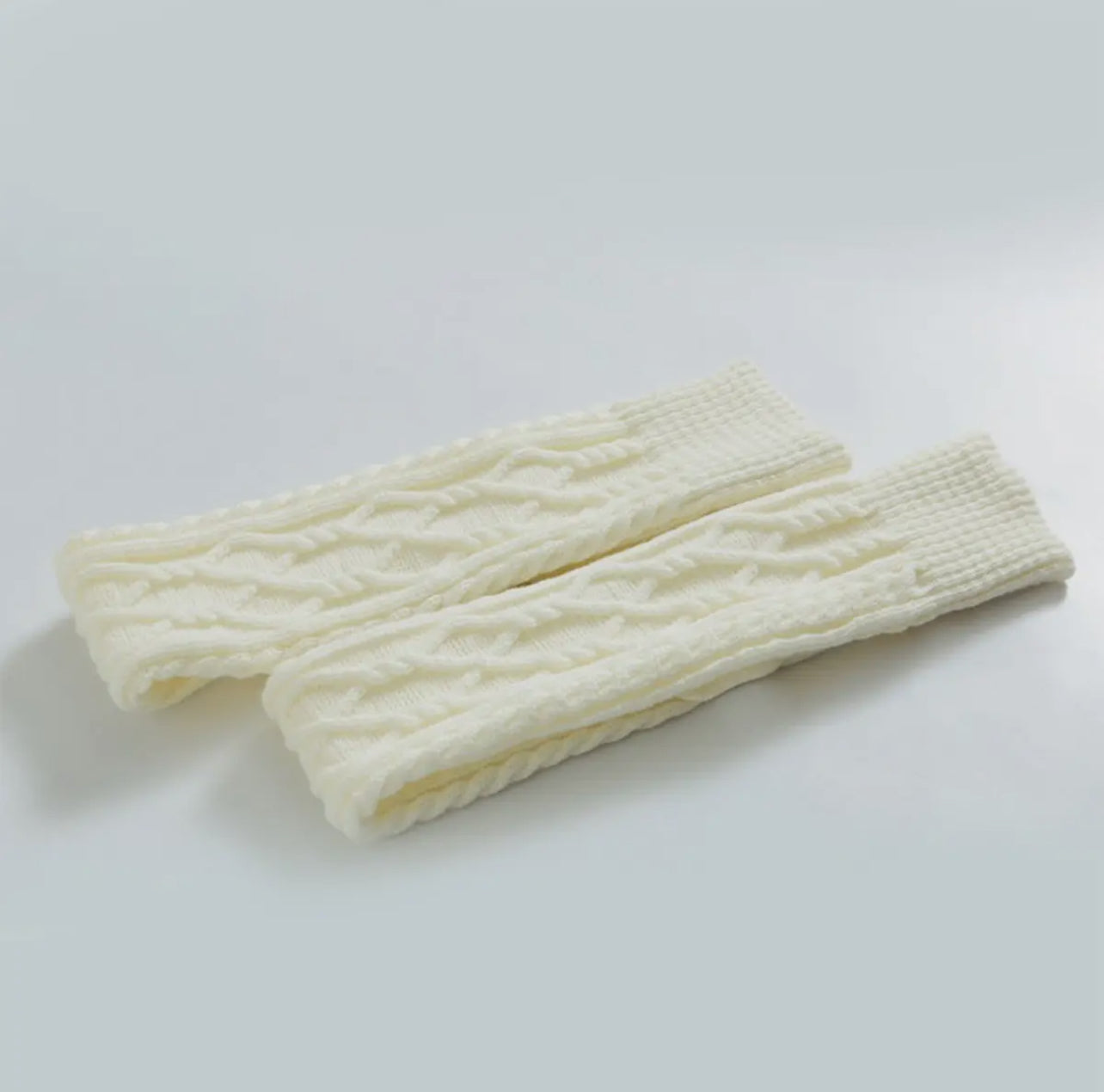 Over the knee cable knit socks