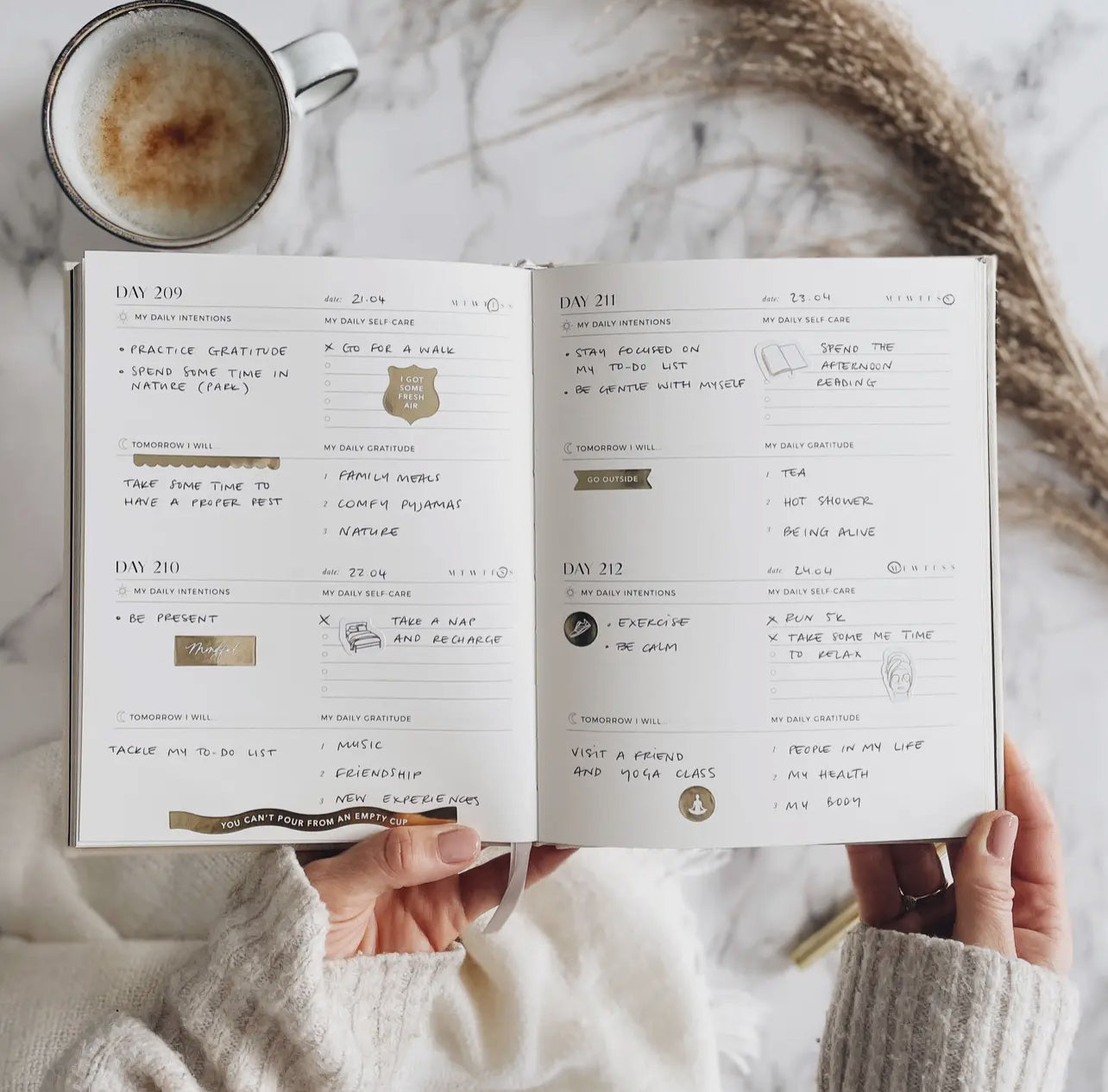 Daily self care journal