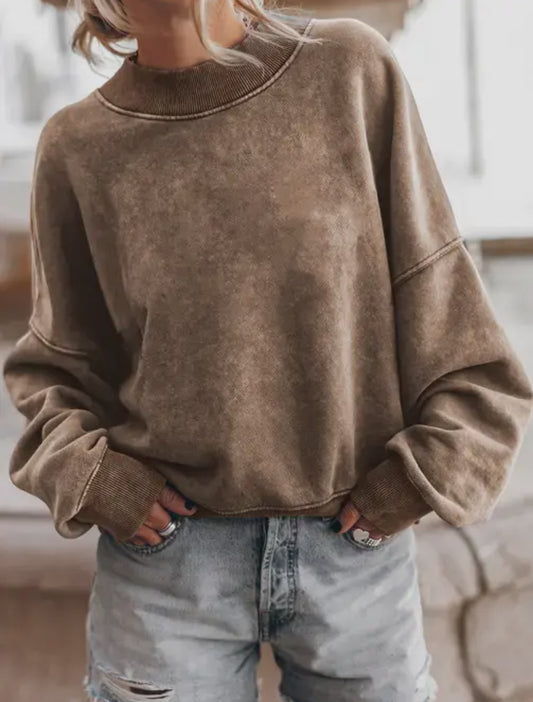 Drop shoulder pullover