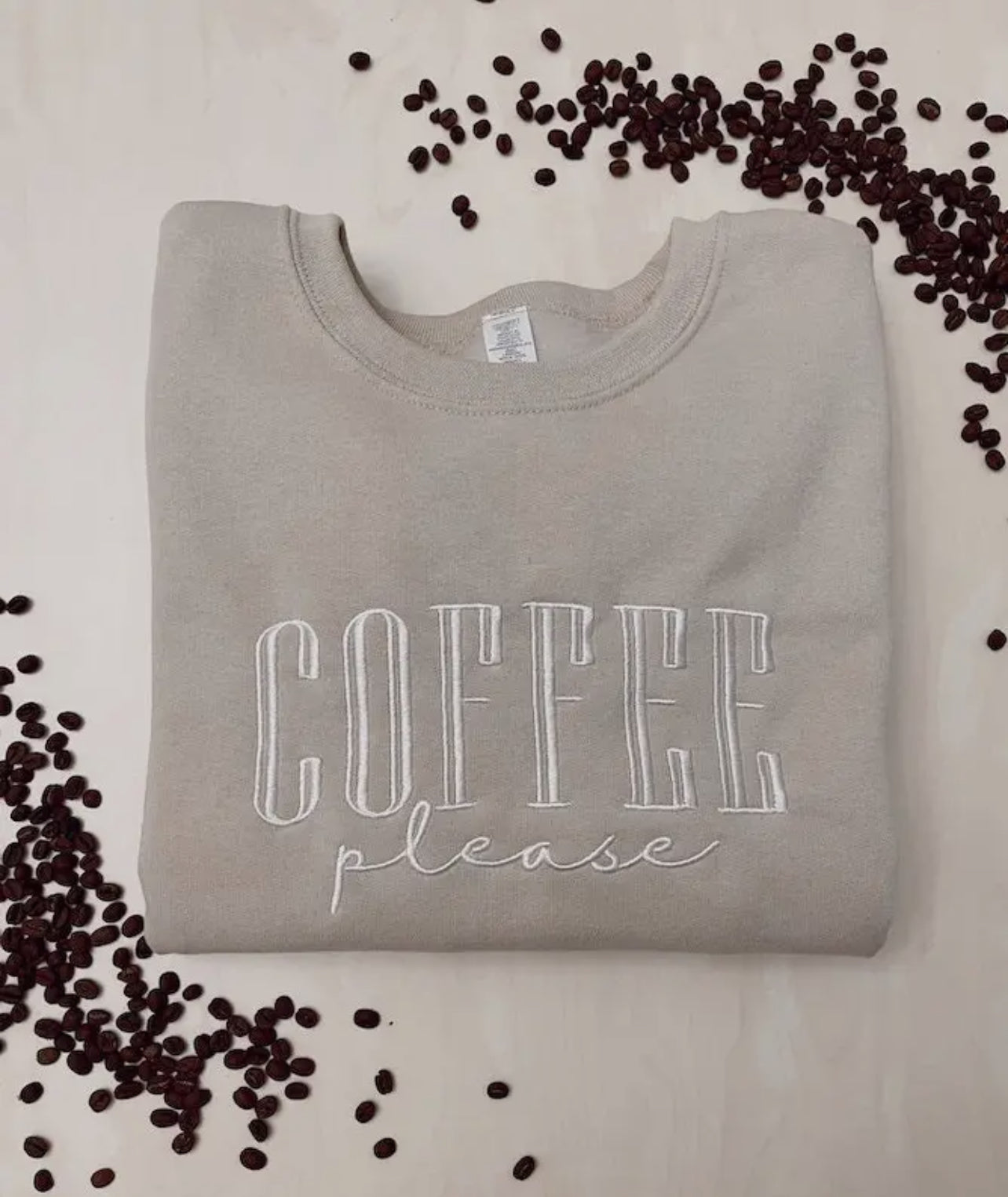Coffee please crewneck sweatshirt